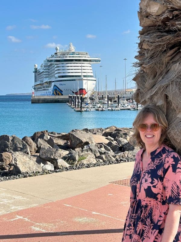 Het cruiseschip AIDA Prima waarmee we een cruise langs de Canarische Eilanden maakten vanaf Gran Canaria
